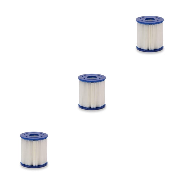 ZLight Recharge de Filtre de Piscine Gonflable en Polyester Portable pour Spa et Jacuzzi, Filtres de Pompe, Réparation, Entretien, Pièces de Remplacement, Type I, Ensemble de 3