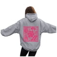 thumbnail image 6 of Linfrsh Women's Pullover Hoodies Teen Girls Trendy Fall Fashion Tops Hooded Sweatshirts (Light Gray,2XL), 6 of 7