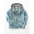 thumbnail image 5 of Baby Boys' Basic Denim Jacket Hoodie Button Down Jeans Jacket Top, 5 of 5