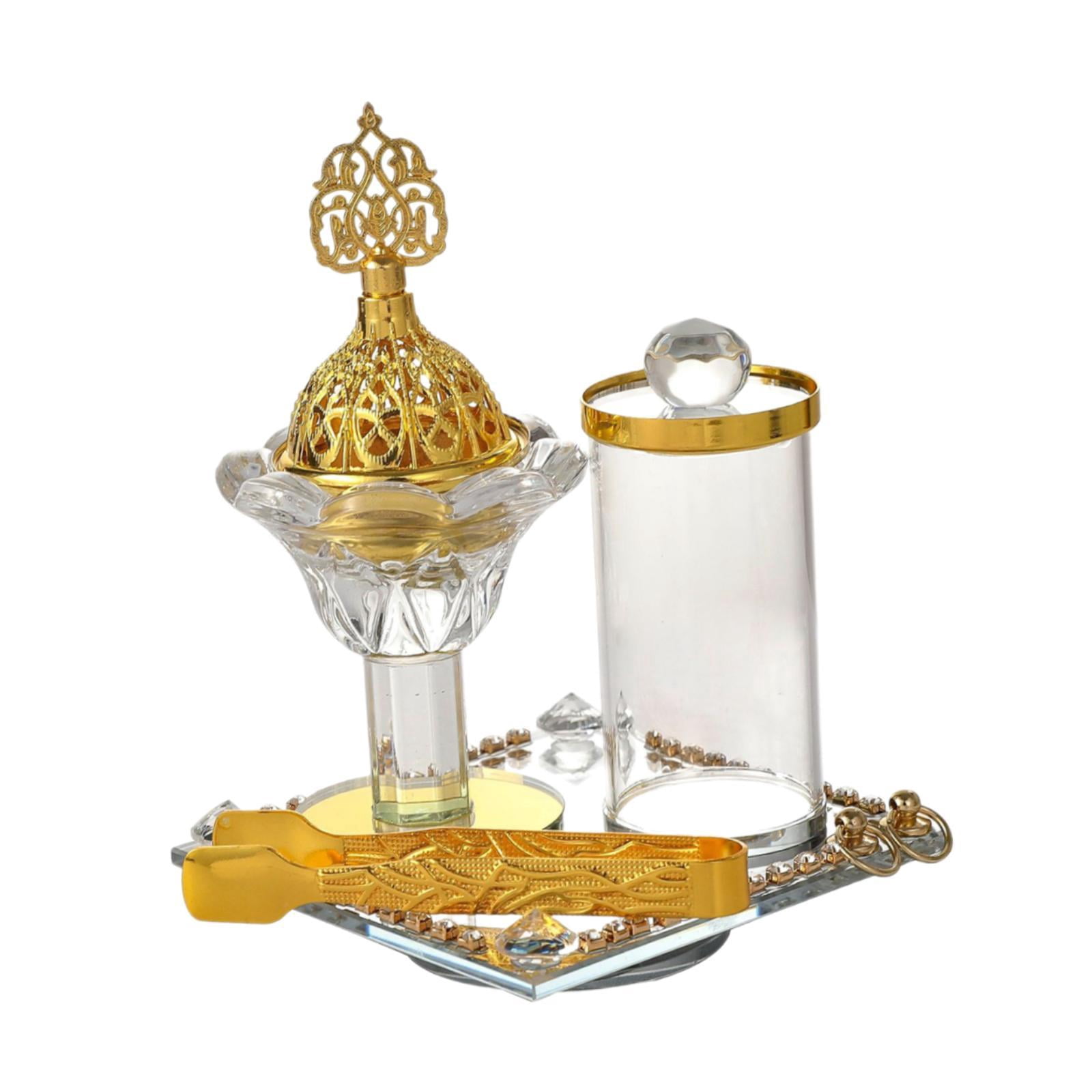 CarpNettore Arabian Incense Burner Gold Incense Holder Decorative Home Decor with Clip Party