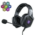 thumbnail image 1 of NERDI Gaming Headset,Gaming Headphone Stereo Over Ear Bass with Mic for PS4, Xbox One, PC, Mac(Black), 1 of 5