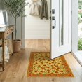 thumbnail image 2 of ODIKA Orange Abstract Mid Retro Bordered Contemporary Century Vintage Pet Friendly & Kids Safe Bedside for Bedroom, Nursery, RV, 2 of 7
