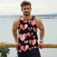 thumbnail image 6 of KLL Hearts Print Men's Muscle Gym Workout Stringer Tank Tops Bodybuilding Fitness T-Shirts Tank Tops Men-XX-Large, 6 of 7