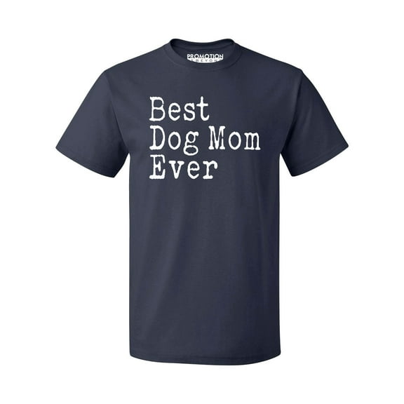 P&B Best Dog Mom Ever Men's T-shirt, Navy, 3XL