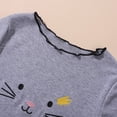 thumbnail image 6 of 1/2 Pack Girls Cute Cat Ruffled Turtleneck T-Shirts Tops Causal Long Sleeve Basic Shirts Hoodies Knitwear For Toddler Girl 1-8 Years, 6 of 9
