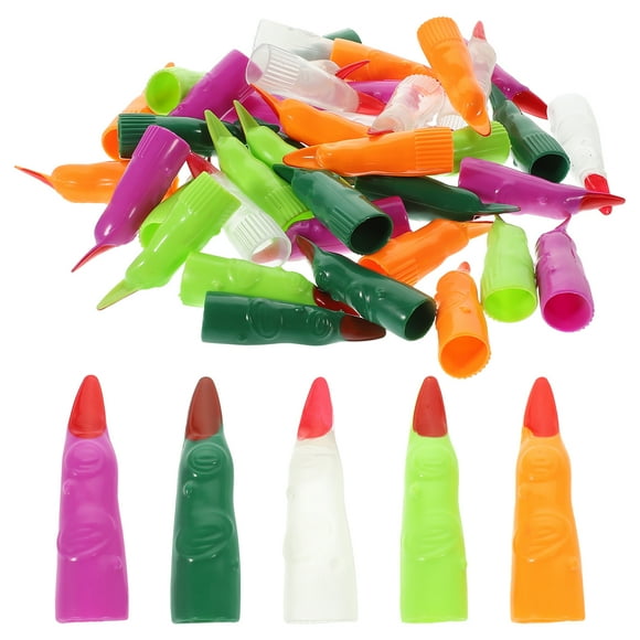 KAKOWELY 40 piezas de uñas postizas para Halloween, para cosplay, de brujas, espeluznantes y aterradoras