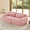Pink, variant on Aukfa Plush Modular Sectional Sofa, 80" Boneless Loveseat for Living Room, 29.5" Deep Seat, Black