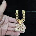 thumbnail image 4 of Men Women Hip Hop Number 23 Pendant Necklace Crystal Cuban Chain HipHop Iced Out Bling Necklaces Fashion Charm Jewelry, 4 of 9