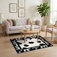 thumbnail image 3 of ODIKA 4'x6' Ultra-Soft Area Rug, Cowboy Cow Gothic Steer Motif Spotted Decorative Themed Hid Print None Washable, Bare feet friendly, Silk-Touch for Bedroom Home office, 3 of 7