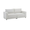thumbnail image 3 of Modern Sofa Couches for Living Room,Mid-Century Upholstered Sofa Furniture with Sturdy Wooden Legs for Living Room,Bedroom,White, 3 of 7