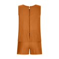 thumbnail image 4 of Birdeem Mode Femme Col Rond Blouse Sans Manches Ample Coton Lin Poches Pantalons Ensembles Chemises, 4 of 12