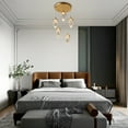 thumbnail image 3 of LNC Modern LED Gold 5-Light Cluster Chandelier Island Lights for Kitchen Island Stairwell, 3 of 5