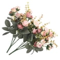 thumbnail image 1 of Matsuzay 2 pack/lote decoración de flores falsas para interiores o exteriores flores falsas de larga duración y elegantes de amplia Flores artificiales rosa 30 centimetros, 1 of 6