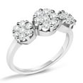 thumbnail image 3 of 14K White Gold 1 1/4ct TDW Diamond Floral Cluster Ring (H-I, SI2-I1), 3 of 8