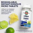 thumbnail image 6 of KAL Lithium Orotate ActivMelt 5mg | Low Serving Of Chelated Lithium Orotate For Bioavailability & Balanced Mood Support | Lemon Lime | 90 Lozenges, 6 of 7
