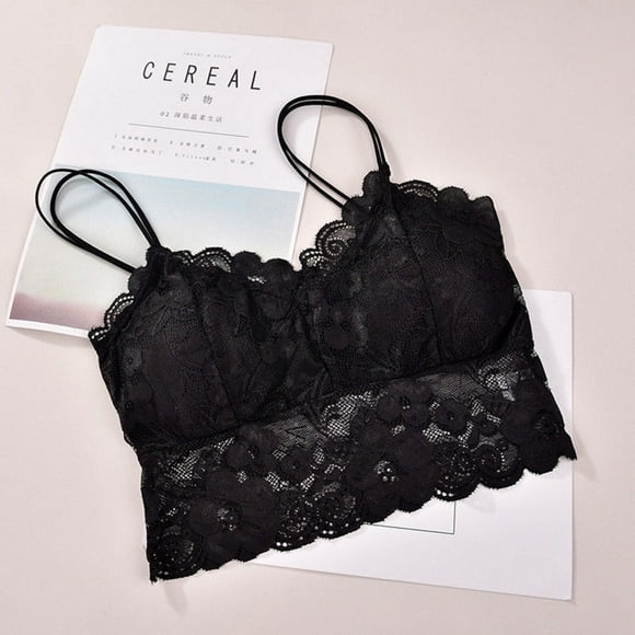 Women's Lace Cami Crop Top Vest Crochet Sleeveless Tank Tops Blouse Bralette Bra