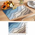 thumbnail image 6 of Blue Geometric Placemats Set of 6 Abstract Ocean Wave Place Mats Table Mats Kitchen Dining Home Outdoor Party Table Decoration, 6 of 9