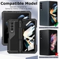 thumbnail image 2 of for Samsung Galaxy Z Fold 4 Metal Case with S Pen Holder, Military Rugged Heavy Duty Z Fold4 Case Built in Screen Protector Full-Body Drop Protection Kickstand Phone Case for Z Fold 4 - Black, 2 of 13