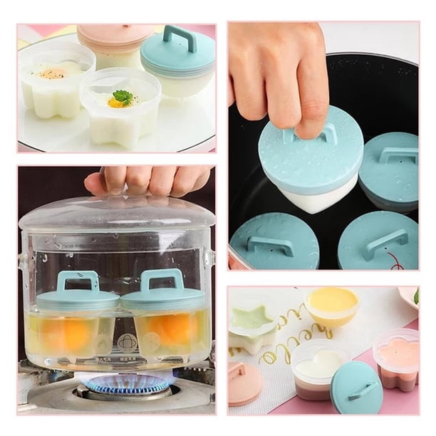 Xihbxyly Precioso Molde para Huevos, Fabricado En Pp de Grado Alimenticio, Diseño Flexible y Antiadherente, Perfecto para Huevos Duros, Magdalenas, Quiche y Frittata. Apto para Horno y Congelador. Ju