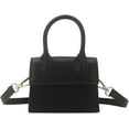 thumbnail image 1 of Mini bolso bandolera para mujeres y niñas, de piel sintética, con solapa, estilo cartera con asa superior, 1 of 5