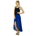 thumbnail image 5 of Bimba Asymmetrical Skirt Sheer Semi Lined Chic A-Line Skirt Party Wear, 5 of 5