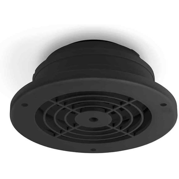 Rejilla de extracción para sofito DBCYZ SEVBLKX negra para ducto de 10,2 a 15,2 cm (4 a 6")