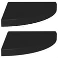 thumbnail image 2 of Casafoyer Floating Corner Shelves 2 pcs Black 13.8"x13.8"x1.5" MDF, 2 of 2