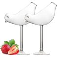 thumbnail image 1 of bird-shaped cocktail glass 5 oz/150 ml 2 piece unique champagne glass 2 piece glassware suitable for KTV bar club (transparent), 1 of 5