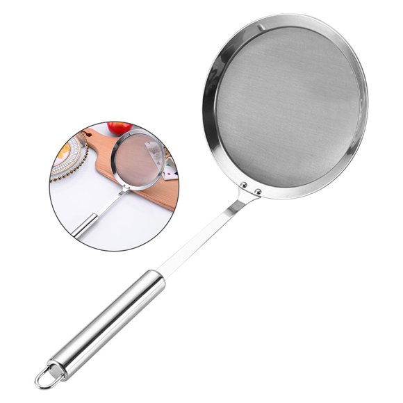Cuillère Filtre en Acier Inoxydable Antirouille Fil Fin Écumoire Passoire Fil Fin Outil de Filage de Cuisine, 14cm