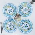 thumbnail image 3 of Cynnix 12 Piece Dinnerware Sets for 4,Melamine Plates and Bowls sets, Flower Pattern, 3 of 8