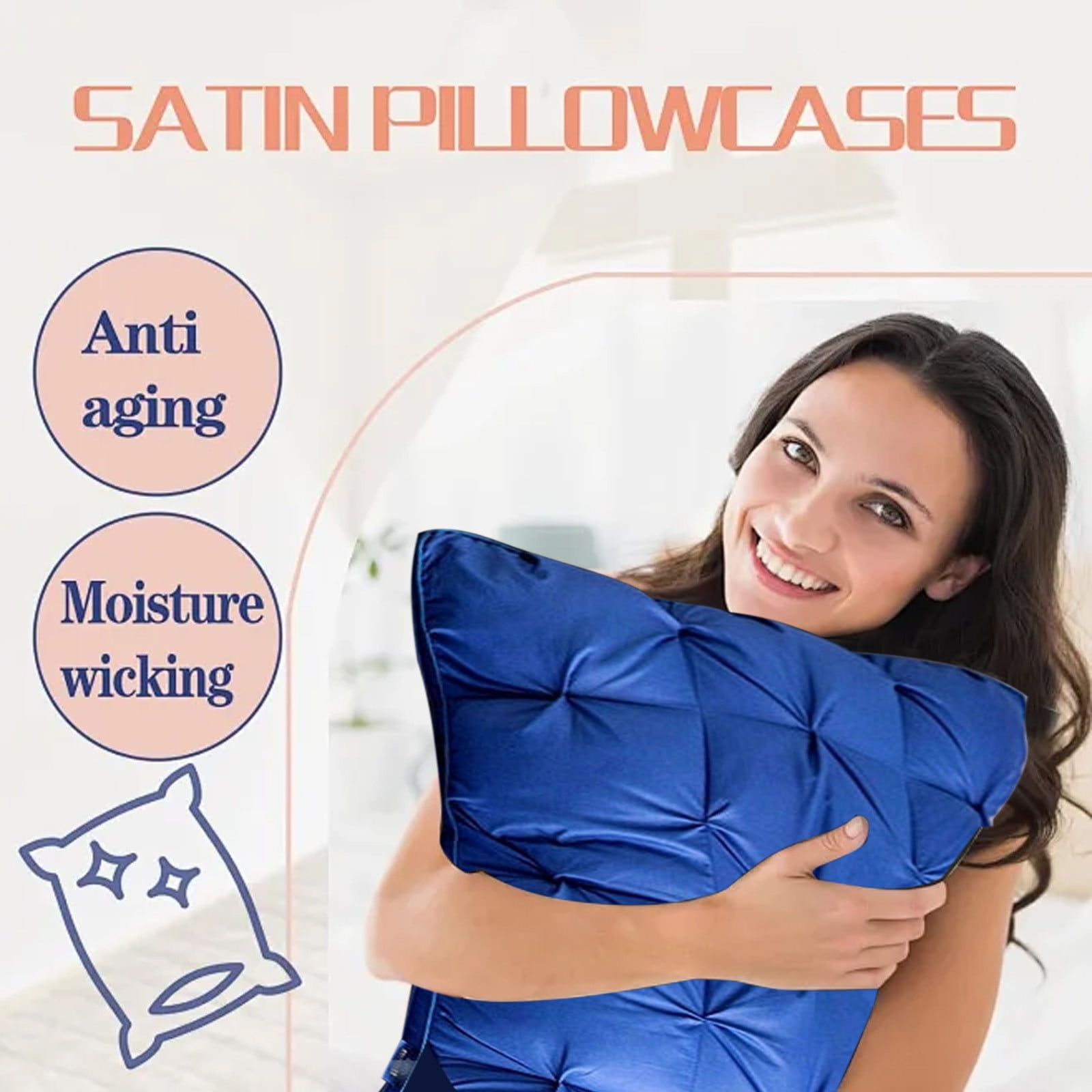 Goose Down Feather Pillows, Soft Bed Pillows Queen Size Set of 2, 100% Soft Cotton Shell, Bedding Pillow for Back, Stomach or Side Sleepers