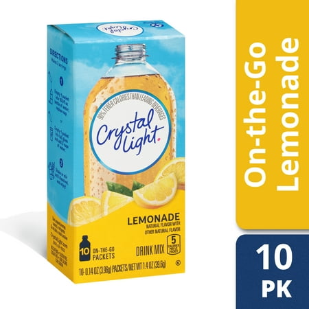 (20 Packets) Crystal Light Lemonade On-The-Go Powdered Drink Mix, 0.13 oz (2 pack)