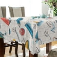 thumbnail image 5 of Yayeee Tablecloths 60" x 108" Rectangle Wrinkle Resistant Party Table Cover, Colorful School, 5 of 8