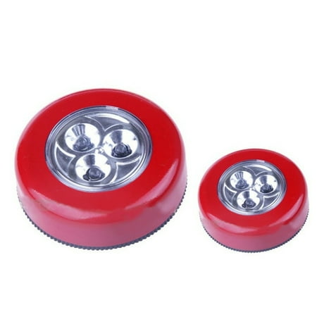 

Practical Wall Night Light Kitchen Cabinet Closet Lighting Sticker Tap Battery Powered Touch Lamp