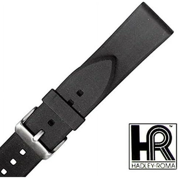 26mm Black Polyurethane Men's Diver Watch Band