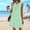 Green, variant on Wovilon Women's Sleeveless Crew Neck Shift Mini Dress with Crochet Lace Front, Relaxed Loose Fit A-Line Silhouette, Lightweight Breathable Stretchy Polyester Blend Solid Color