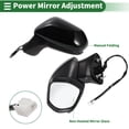 thumbnail image 2 of Reemplazo del espejo lateral izquierdo de Unique Bargains para Toyota Camry 2018-2022 No.8794006800/8794033C20 Ajuste de espejo eléctrico negro brillante, 2 of 7