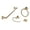 Satin Brass, variant on Sure-Loc Hardware Ventura 4 Piece Bathroom Hardware Set