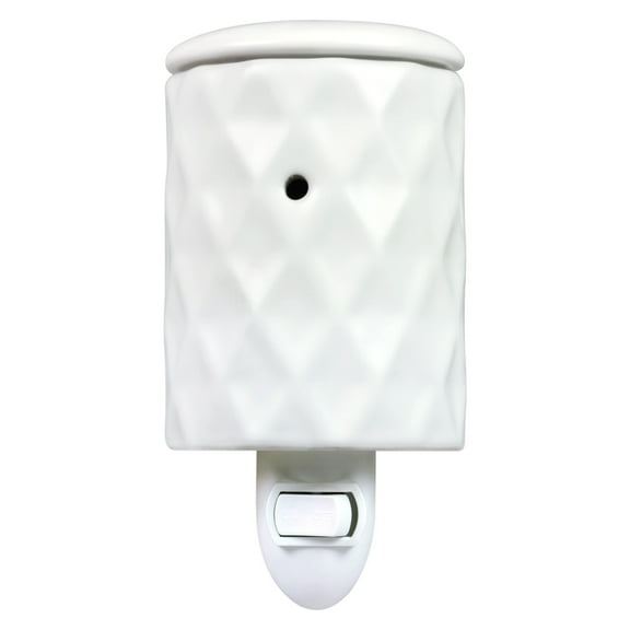 Mainstays White Ceramic Pluggable Wall Wax Warmer, Single Pack
