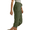 Army Green, variant on MLQIDK Capris for Women Drawstring Lounge Pants Knee Length Elastic Waist Cropped Pants Dressy Casual Pedal Pushers with Pockets White M