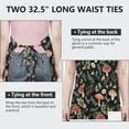 thumbnail image 6 of Brown Mushroom Flower Black Pattern Apron-Garden Aprons for Women with Pockets-Cotton Linen Waterproof Kitchen Cooking Gardening Aprons Adjustable for Kitchen,Cooking,BBQ and Salon 33x27 Inch, 6 of 7