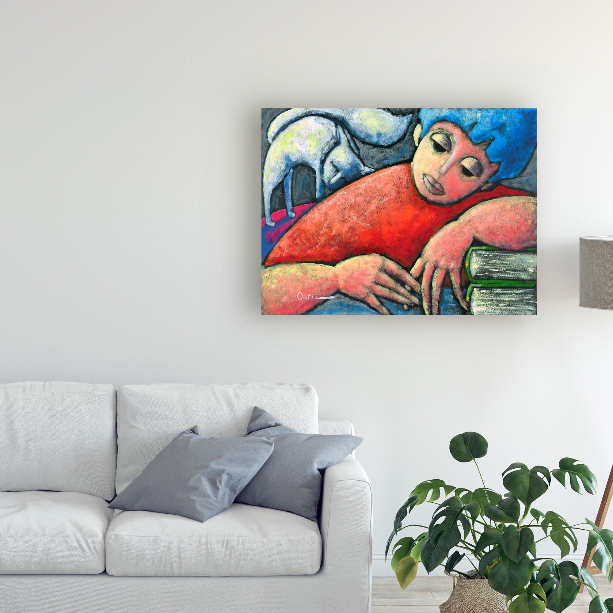 Trademark Fine Art 'The Girls Cat' Canvas Art by Oscar Ortiz