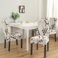 thumbnail image 4 of Chair Covers for Dining Room Set Of 4 Stretch Dining Chair Cover Removable Washable Chair Seat Protector Cover for Home Party Hotel Wedding Ceremony, Universal Size (Boho), 4 of 6