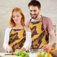 thumbnail image 5 of Yellow and Brown Of Leopard Print Apron-Garden Aprons for Women with Pockets-Cotton Linen Waterproof Kitchen Cooking Gardening Aprons Adjustable for Kitchen,Cooking,BBQ and Salon 33x27 Inch, 5 of 7