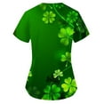 thumbnail image 5 of Lolmot St Patricks Day Scrubs for Women V Neck Short Sleeve T Shirt Blouse Nurse Gift Irish Festival Comfortable Easy Fit Lightweight Nursing Working Uniform Holiday Tops with Pockets, 5 of 5