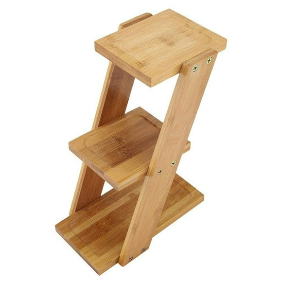 Bamboo Plant Shelf,3 Tiers Bamboo Desktop Desktop Potted Plant Holder Potted Plant Holder Exquisite Design