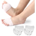thumbnail image 1 of 2 pares de separadores de dedos de gel para metatarsiano, alisador de dedos de gel para superposición, corrector de juanetes, hallux valgus para aliviar el dolor en el antepié. Sincero Electrónica, 1 of 5