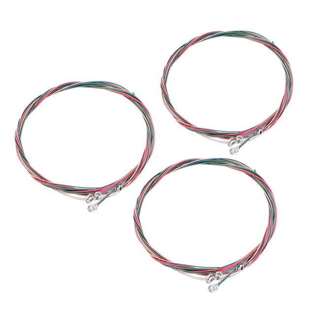 Guitar Strings, Musical Instrument Accessories, 3 Set Acoustic Guitar Guitar Lovers for Folk Guitar Classic Guitar Guitar Beginners 3Set Brass Strings,3Set Rose Copper Strings,3Set