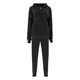 thumbnail image 4 of Gibobby Sudaderas de Forro Polar y Pantalones Mono con capucha de otoño e invierno de color sólido para mujer con bolsillos, mangas largas y cintura elástica(Negro,XL), 4 of 5