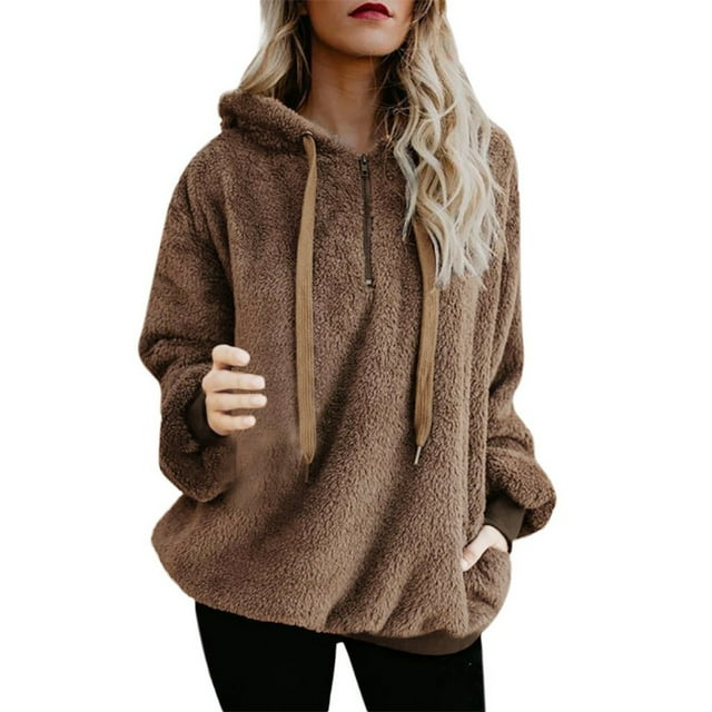 Women Solid Color Coat Button Down Overcoat Long Sleeve Cardigan Warm Winter Overcoat Windproof Outer Coat Fluffy Jacket